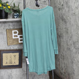 Gap Body Women's Henley Dorm Long-Sleeve Sleepshirt G1062XDLMA Boggy Green L
