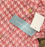 London Times Womens Surplice Faux Wrap Houndstooth Dress T7764M Pink Multi 8