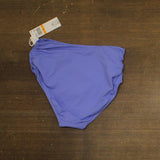 Anne Cole Convertible High Waist Shirred Swim Bottom Periwinkle Blue Purple S