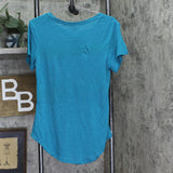 Disney Juniors Stitch Graphic Tunic T-Shirt Top Blue M