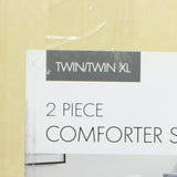 510 Design Fluffy Ribbed Plush 2-Pc. Comforter Set Gray Ombre Twin / Twin XL