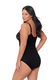 Miraclesuit Light Show Oceanus Tummy Control One Piece Swimsuit Black Multi 16W