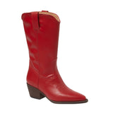 Universal Thread Reed Western Mid-Calf Boots Faux Leather 94822653 Red 7.5M
