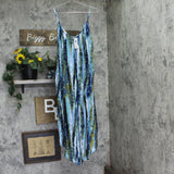 J. Valdi Womens Striped Jumpsuit Swim Cover Up J15175 Blue Multi L