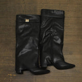 A New Day Womens Tambra Fold Over Tall Boots 90975074 Black 9.5M