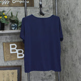 Global Chic By Iman LOT OF 2 City Chic Shirt Tee Necklace Navy Blue  / Yellow XL