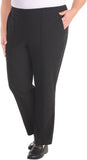 Hilary Radley Womens Ponte Pull-On Mid Rise Slim Leg Pants 1797446