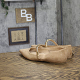 A New Day Womens Cassidee Metal Mary Jane Flats 94462490 Taupe Brown 6M