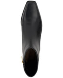 INC International Concepts Low Heel Side Zip Ankle Booties Black Beauty 6M
