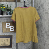 Logo By Lori Goldstein Cotton Slub Knit Top w/ Contrast Detail Camo Green XL