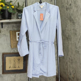 State of Day Womens Silk Touch Self-Tie Robe 100180215MS Eventice Blue XS