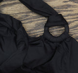 Lauren Ralph Lauren Womens Macrame-Ring High-Neck One-Piece Swimsuit Black 16