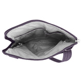 Travelon Anti-Theft Classic Slim Double Zip Crossbody Bag Purple One Size