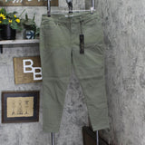 DG2 by Diane Gilman Womens Stretch Straight Leg Jeans Olive Green 16