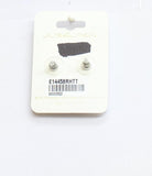 Ella Euro Womens Fashion Organic Wave Square Post Stud Earrings Silver Gray .75"