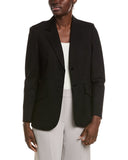 Anne Klein Womens Two-Button Compression Blazer Jacket 10909725 Asphalt Black 4