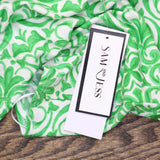 Sam and Jess Womens V-Neck Cap-Sleeve Shirt Top TA3718766W Poison Green S