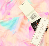 Salt + Cove Wave After Wave Tie-Dye Drawstring Tankini Swim Top Pink / Multi 0X