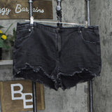 Aerie Womens Plus Size Denim Jean Shorts Distressed 1678d439b2313a Black 2XL