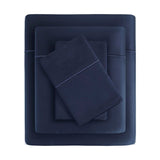 Madison Park 600 TC Pima Cotton Bed Sheet Set 4-Piece MP20-8000 Navy Blue King
