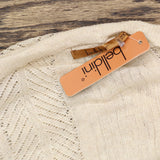 Belldini Plus Size Lightweight Duster Cardigan Sweater Heather Oatmeal Brown 2X