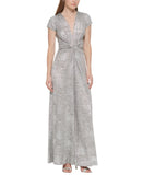 Vince Camuto Women's Metallic Twist-Front Jumpsuit VC2M3468