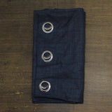 ZUZIFY Blackout Woven Textured Grommet Curtain Panel Blue 36" x 84"