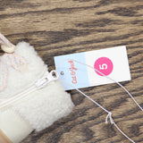 Cat & Jack Toddler Girls Jodi Zipper Shearling Style Boots Cream Off White 5T