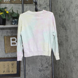 Gap Womens 2-Piece Fleece Lounge Set Pants Top Pink Tie Dye Multi XS