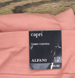Alfani Essential Capri Pull-On with Tummy-Control Pants Sunrise Coral Pink 12