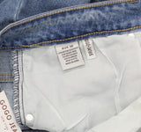 Gogo Jeans Distressed Frayed Straight-Leg Jeans Medium White Wash Blue 20W