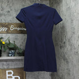 B Darlin Juniors Short Sleeve Mockneck Mini Dress 45UAP84 Navy Blue 0