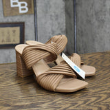 A New Day Womens Jessa Mule Heels 87931521 Brown 7.5M