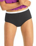 Hanes Women's 4pk Cotton Ribbed Heather Briefs PP40RH Colors May Vary 10