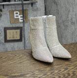 A New Day Womens Cailin Ankle Boots 88375036 Silver Gray 7M