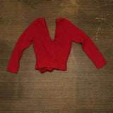 Express Womens Cropped Knit Tie Back Top Red S
