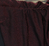 Emerald Sundae Strap Glitter-Knit Cowlneck Mini Bodycon Dress Black / Red M