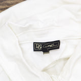 DG2 by Diane Gilman Womens Ruffle-Hem Button Up Jean Trucker Jacket White 1X