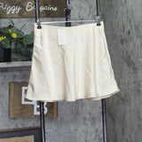 A New Day Womens Satin Mini A-Line Skirt 94190541 Cream Brown M