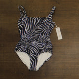 Anne Cole Womens Square Neck One-Piece Swimsuit 26MO078106 Navy Print Multi 8
