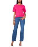 Sam & Jess Womens Short-Sleeve Embellished Sweater TA93148768AS Electric Pink M