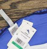 Tommy Bahama Printed Tummy-Control High-Waisted Bikini Bottoms Palace Blue L