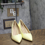On 34th Womens Mariahh Pointed Closed Toe Stiletto Pump Heels Yellow 6.5M