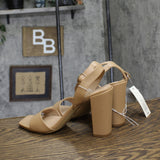 A New Day Womens Block Sal Heels 83821288 Tan Brown 11M