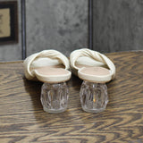 BCBGeneration Women's Mebba Heel Sandal Shoes GN226110 Cream Off White 7M