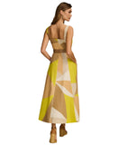 Donna Karan Womens Petite PrintedA-Line Dress KT4G22B6 Fawn Green Mutli 2P