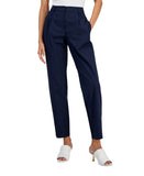 Alfani Petite Pleated Tapered-Leg Pants 100142232PT Modern Navy Blue 8P