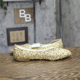 A New Day Womens Sammie Shoes Sequin Ballet Flats 94685491 Gold Yellow 10M