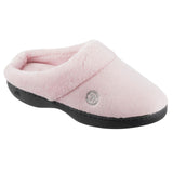 Isotoner Womens Terry Clog Slippers Non-Slip 96035 Peony Pink S (6.5-7)