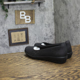 Easy Spirit Alessia Demi Wedge Flats SEALESSIA3 Black 7.5M
